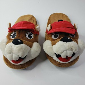 WOMENS PLUSH BEDROOM ANIMAL SLIPPERS S M L XL