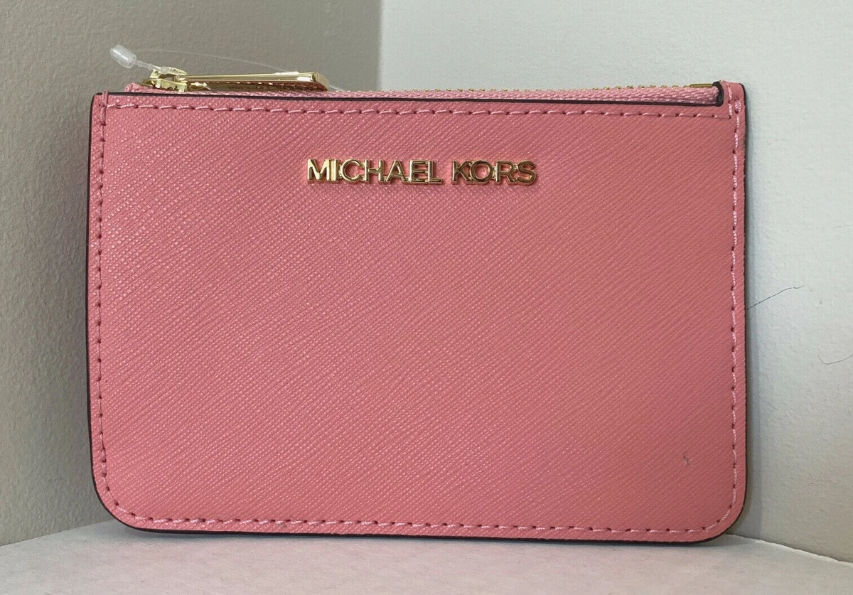 Michael Kors, Bags, Michael Korsjet Set Travel Extrasmall Logo Topzip Tote  Grapefruit Signature