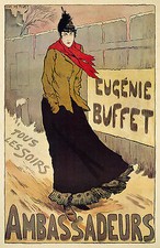 Ambassadeurs Eugenie Buffet Tous les Soirs Jugendstil Plakat Plakate A3 357