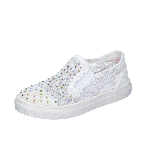 Sneakers Asso Bambina Bianca Argento con Cuori