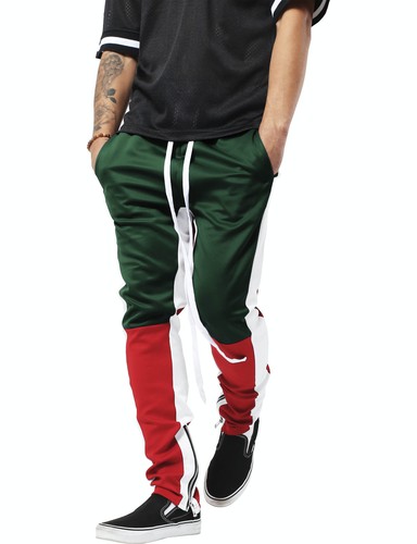Pantaloni da uomo da pista jogger hip hop polilaterale cerniera alla caviglia cordino lungo techno - Foto 8 di 57