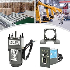 6W 90K AC 110V 50/60HZ 15RPM High Torque Adjustable Variable Gear Reducer Motor