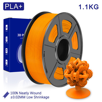 JAYO 1.1KG PLA+ Orange 3D Printer Filament 1.75mm Warping Free Better Adhesion
