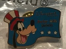Disney Cast Member Work Day Pin - July 4th 2001 Goofy Pin