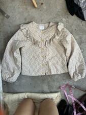 Vila Quilted Jacket With Exaggerated Collar In Yellow Floral