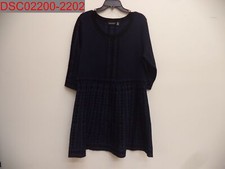 Nina Leonard Plus Women's Navy & Black Geometric Print Sweater Dress, Size 1X
