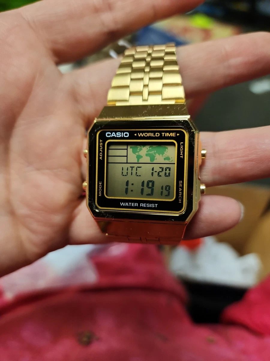 CASIO WATCH WORLD TIME ALARM MAP DISPLAY A500WGA-1D | eBay Casio Watch World Time Alarm Map Display A500Wga-1D | Ebay
