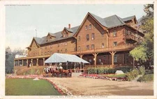 El Portal California Hotel Horse Carriage Detroit Pub Antique Postcard K60319