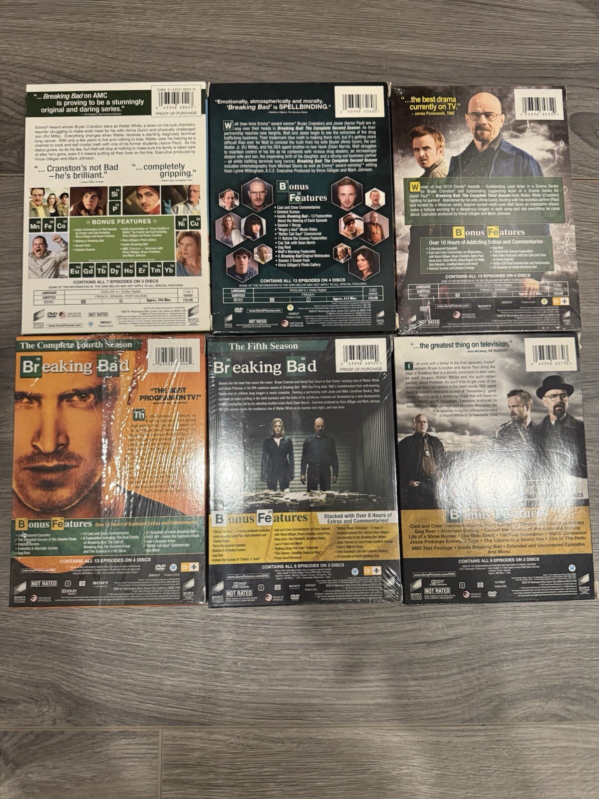 Breaking Bad Complete Series Seasons 1-6 DVD (1 2 3 4 5 6) Set Lot 21 ...