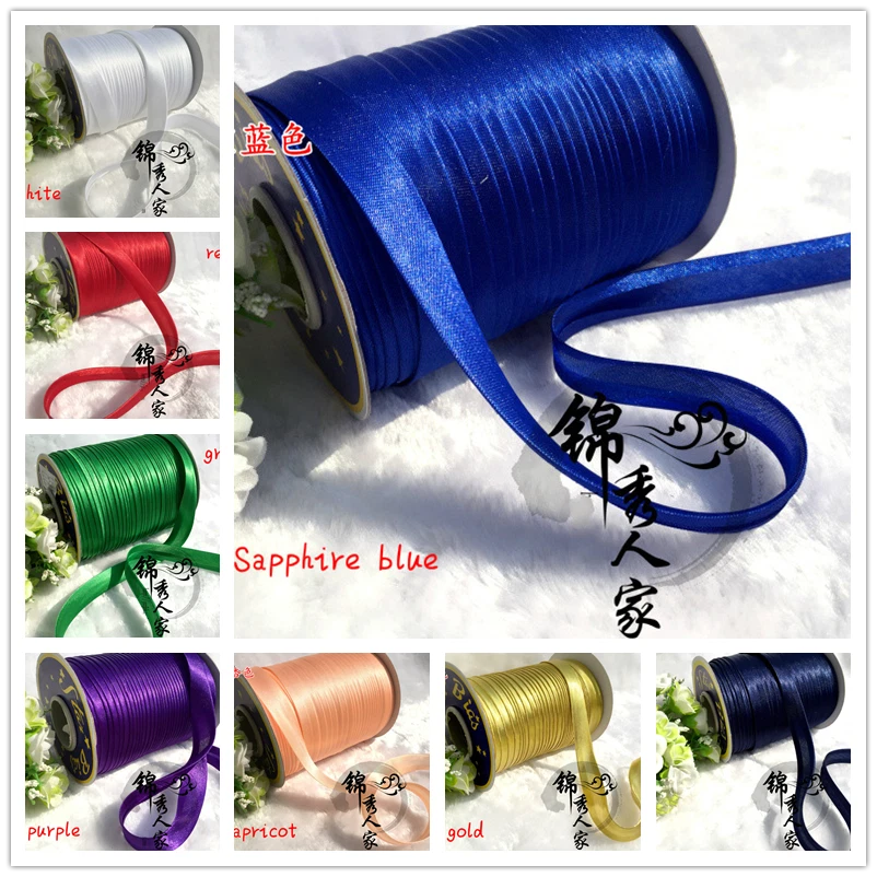 Cinta de recorte de satén borde rollo cinta de encuadernación para brocado decoración de disfraces Cheongsam Foto 3 de 4