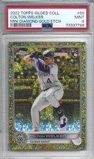 2022 Topps Gilded Collection #60 Colton Welker /50 PSA 9 Mini Diamond GOLD Etch