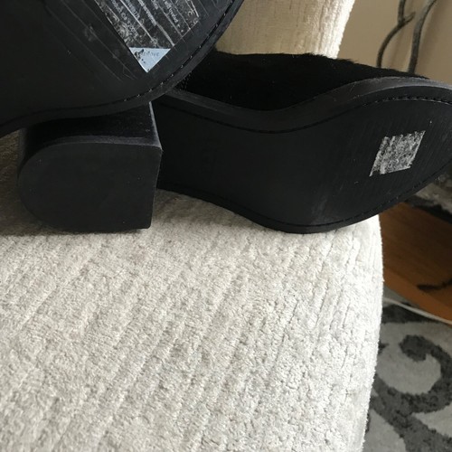 UGG Women's 9.5 Camden Exotic Heel Boots Slim Black Calf Hair worn 1 time - Picture 8 of 9