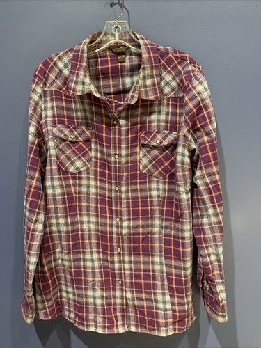 women's plaid snap button shirt