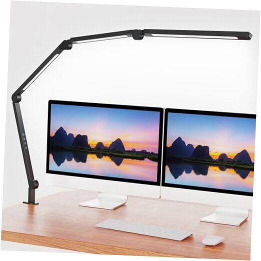 LED Desk Lamp with Clip,Flexible 4 Section 3 Light Source Office Four-section