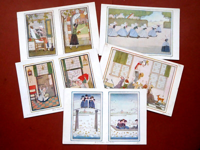 H.WILLEBEEK Postkarten '' Old Dutch Nursery Reims '' Original 20er Jahre