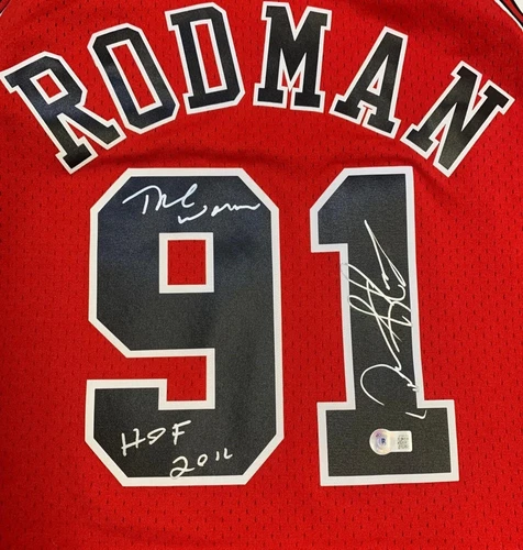 Dennis Rodman Custom Signed Jersey #91 NBA INSCRIBED Chicago Bulls JSA COA 🏀