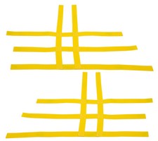 LTZ 400 KFX 400 DVX 400   Nerf Bar Nets   Fits Alba Tusk    Yellow  A