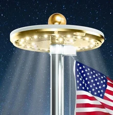 Deluxe Flag Pole Light Solar Powered - 1300 Lumen Solar Light for Flagpole - Lig