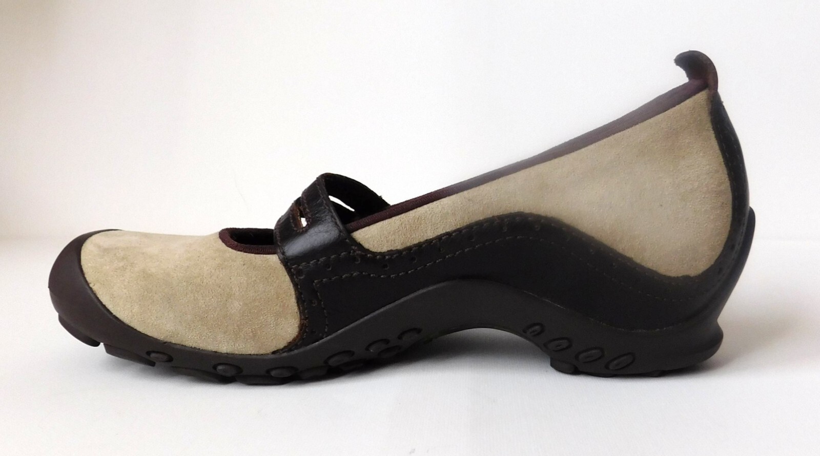 Scarpe con zeppa da donna Merrell Plaza Bandeau marrone marrone scamosciato Mary Jane taglia 8 5