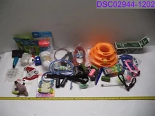 Qty = 38 Pieces: Mixed Lot of Pet Supplies / Toys Poop Bags Collars Brush Toys
