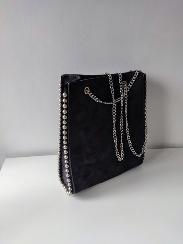 Bolso de mano para Zara negro con tachuelas mediano | eBay