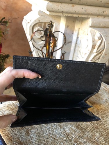 CAROLINA HERRERA BLACK MONOGRAM EMBOSSED WALLET - Picture 10 of 10