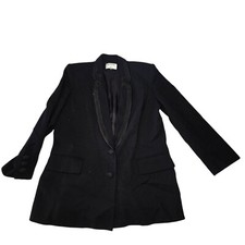 Black Kasper For ASL Vintage Women's Double Breasted Suit Jacket Blazer Size 16
