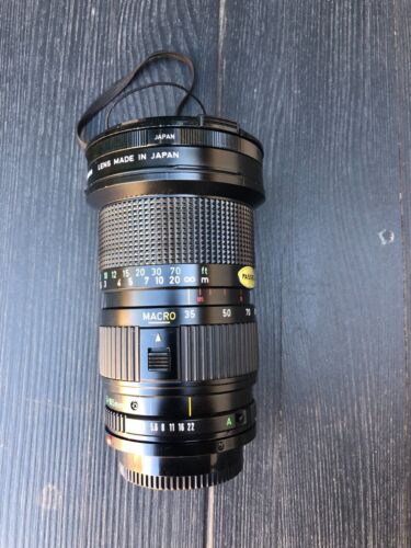 Canon FD 35-105mm F3.5 Zoom Macro Lens W/ Caps, Skylight Filter & Case for AE-1 - Picture 8 of 15