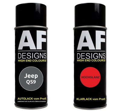 Spraydose für Jeep QS9 Dark Arctic Gray Basislack Klarlack Sprühdose 400ml