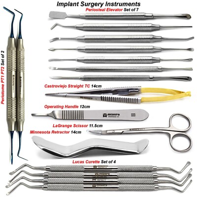 Dental Chirurgische Instrumente Implantat Chirurgie Kit Periost Aufzüge Periotome