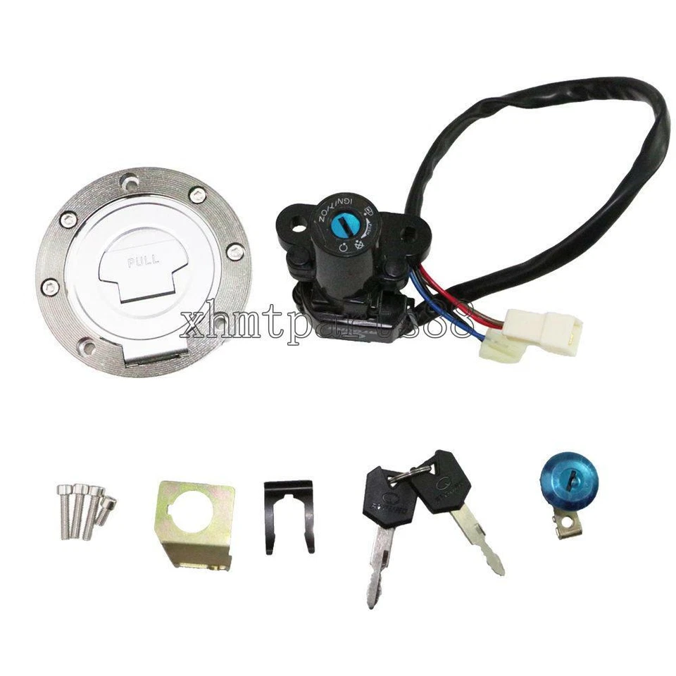 Juego de bloqueo de interruptor de encendido llave de tapa de gas combustible para Yamaha YZF R1 2005-2013 06 07 08 Foto 3 de 4