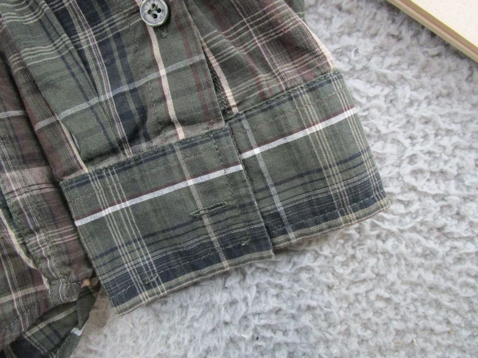 VTG Y2K MMA Elite Me's Plaid Long Sleeve button Up Shirt in Size XL READ - Изображение 4 из 4