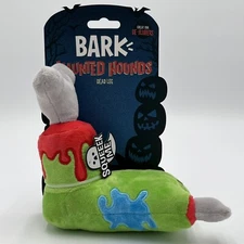 Bark Box Haunted Hounds Dog Toy Dead Leg Zombie Halloween Squeaky Brand New