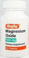 Rugby Magnesium Oxide 400 mg 120 Tablets -Exp...