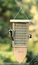 Kettle Moraine Double Suet Bird Feeder with Woodpecker Tail Prop Cedar USA