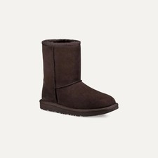 UGG Kids Classic Short II Chocolate Suede Boots Youth 1017703K-CHO