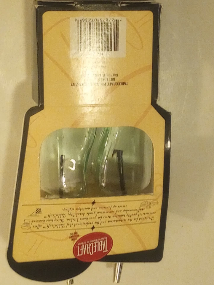 Tablecraft Gemellie Set Oil and Vinegar Bottles, Tinted, Green, Two 8.5 oz — 第 3/4 张图片