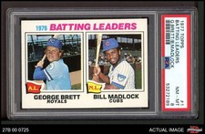 1977 Topps #1 George Brett Batting Leaders Royals / Cubs HOF PSA 8 - NM/MT