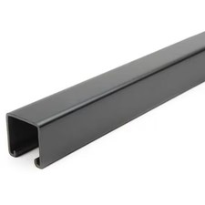 Single Channel Strut, Solid, Steel, Painted, None Hole Size, Black, Fs-200 Fbk