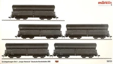 PU24 - MARKLIN 1 58359 - SET OF 5 HOPPER CARS WITH IRON ORE DB