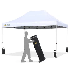   10x15 Pop Up Canopy Tent, Thicken Frame Commercial Heavy Duty Tent, 8 Stakes