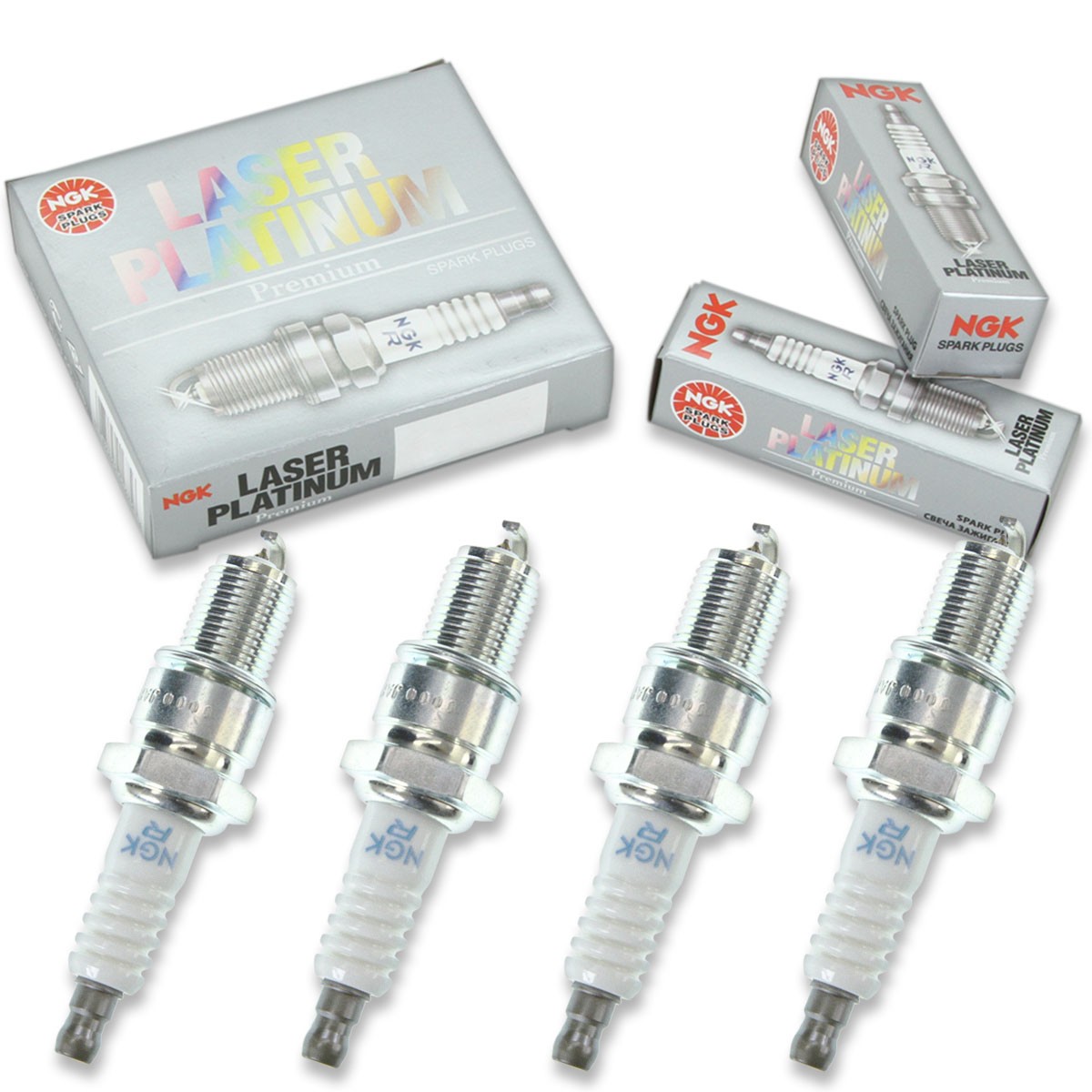 4 pcs NGK Laser Platinum Spark Plugs for 1984-1987 Dodge Caravan 2.6L L4 - qp