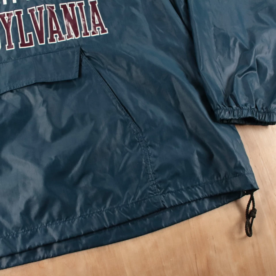 Jaqueta anorak vintage anos 80 anos 90 Universidade da Pensilvânia UPenn com capuz corta-vento GG - Imagem 4 de 4