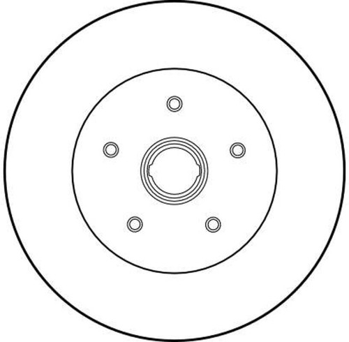 Disque de frein (à l'unité) TRW DF1524S VW TRANSPORTER 1.6 TD - Photo 4/4