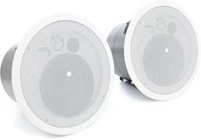 AtlasIED FAP82T 8-inch 60W 70/100V Ceiling Speaker Pair - White Pair 