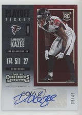 2017 Panini Contenders Rookie Playoff Ticket 8/49 Damontae Kazee #181 Auto 1u6