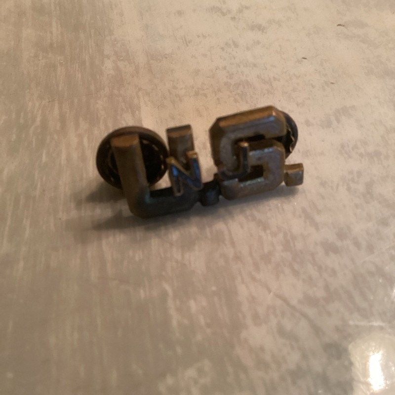 RARE ORIGINAL BRITISH MADE PRE WW2 US NATIONAL GUARD OFFICER INSIGNIA NEW JERSEY