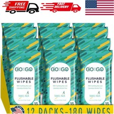 Gentle  Biodegradable Travel Wipes - 180 Count Aloe  Calendula Infusion