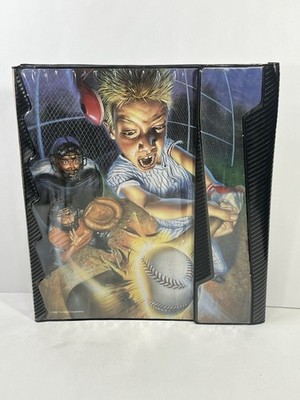 Vintage Mead NO RULES Exploding Baseball Bat 3 Ring Binder Works RARE 1990s 90s