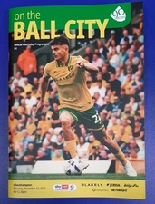 Norwich City v Southampton 2025/26 EFL Championship Programme  13/12/25